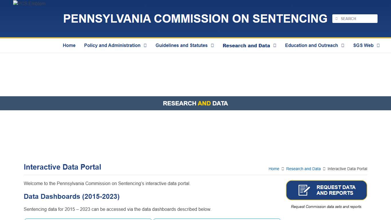 Interactive Data Portal – Pennsylvania Commission on Sentencing